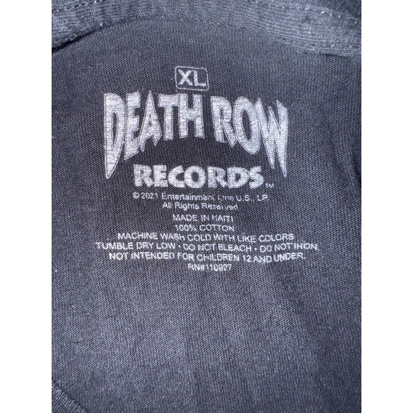 Death Row Records Mens T Shirt Size XL Black Short Sleeve - Picture 3 of 3